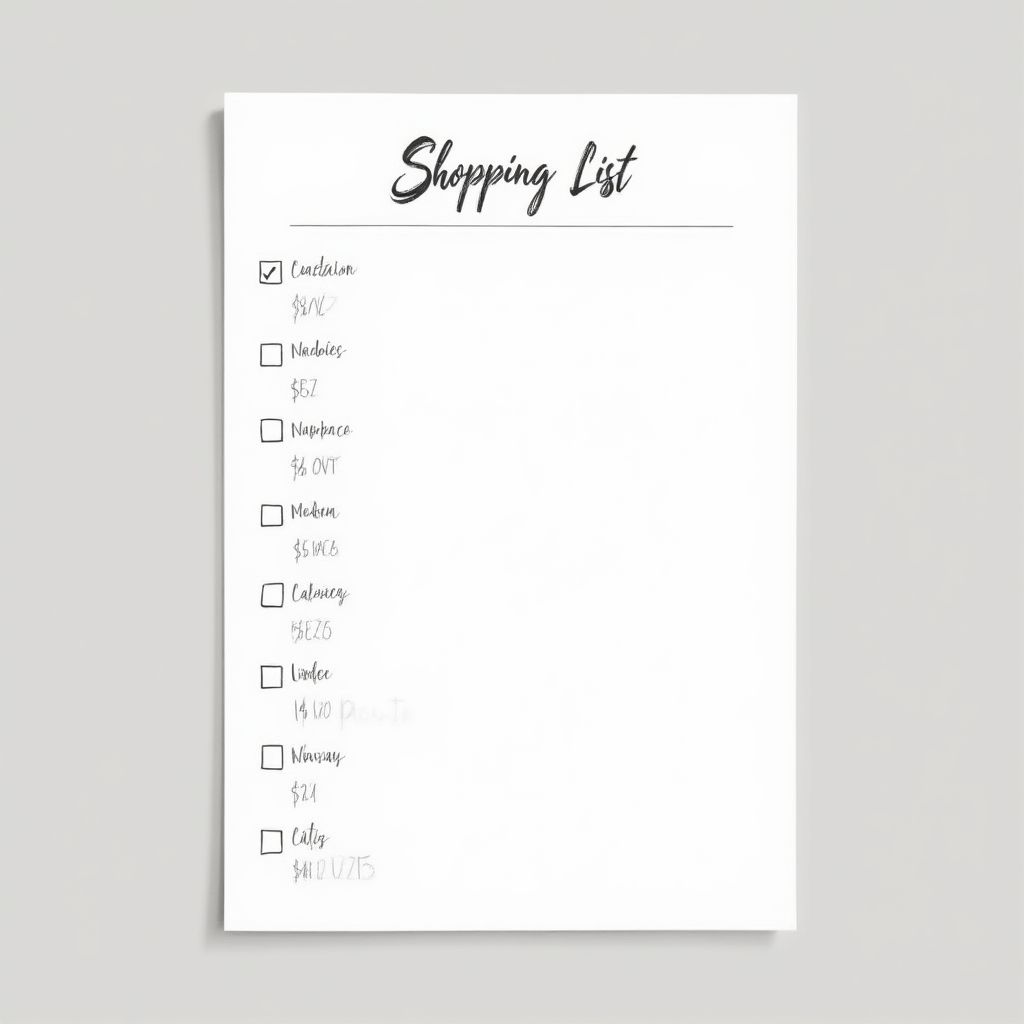 Lista de compras organizada